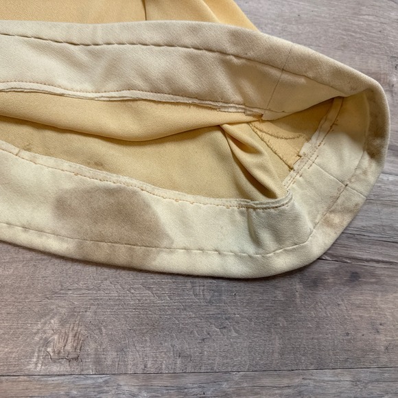 Vintage 70s Palazzo Jumpsuit Velvet Bodice Gold Trim Wide Leg Disco Boho Glam - Picture 9 of 16